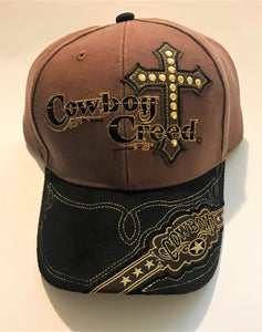 Cowboy Creed cap with Christian cross