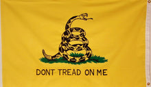 Cotton Gadsden flag - double sided embroidered and sewn