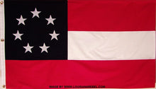 COTTON FIRST NATIONAL CONFEDERATE FLAG - 1ST STARS AND BARS - MANY SIZES