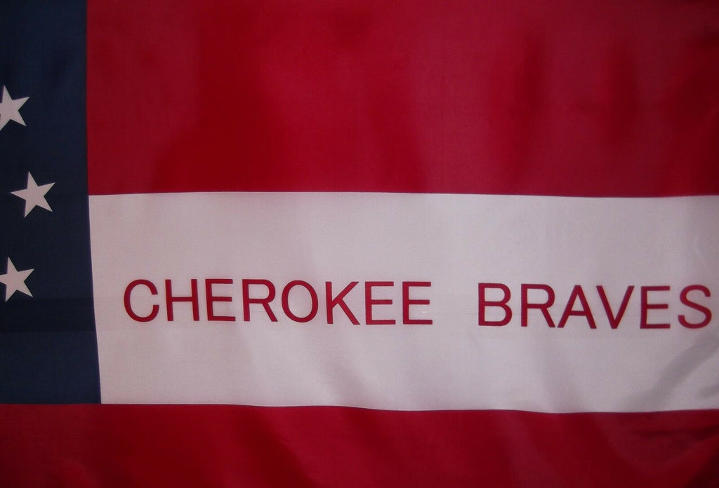 Cherokee Braves Battle Flag cotton t-shirt