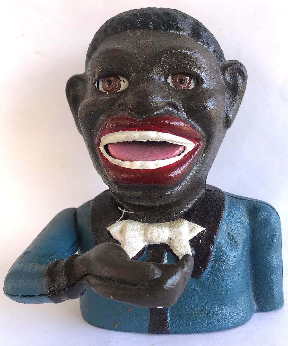 CAST IRON JOLLY BOY MECHANICAL BANK – CONFEDERATE FLAGS AND MORE
