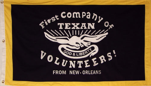 Cotton New Orleans Grays Flag - First Company of Texan Volunteers