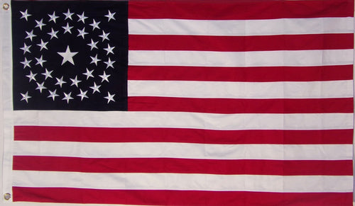 Heavy Cotton 34 Star Historical American Flag