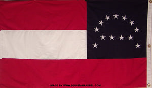 2'X3' COTTON ROBERT E LEE HEADQUARTERS FLAG - EMBROIDERED & SEWN DETAILS