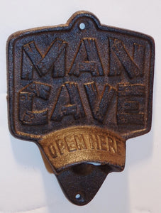 Cast Iron MAN CAVE bottle opener