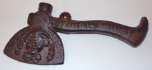 Cast iron prohibition ax - 1901 anti whiskey reproduction souvenir
