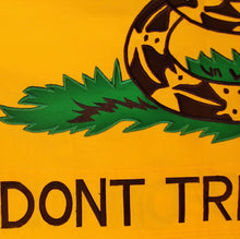 Cotton Gadsden flag - double sided embroidered and sewn