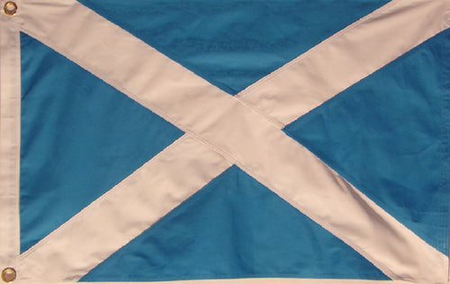 SEWN COTTON SCOTLAND CROSS FLAG - 2' x 3' ST ANDREWS SALTIRE