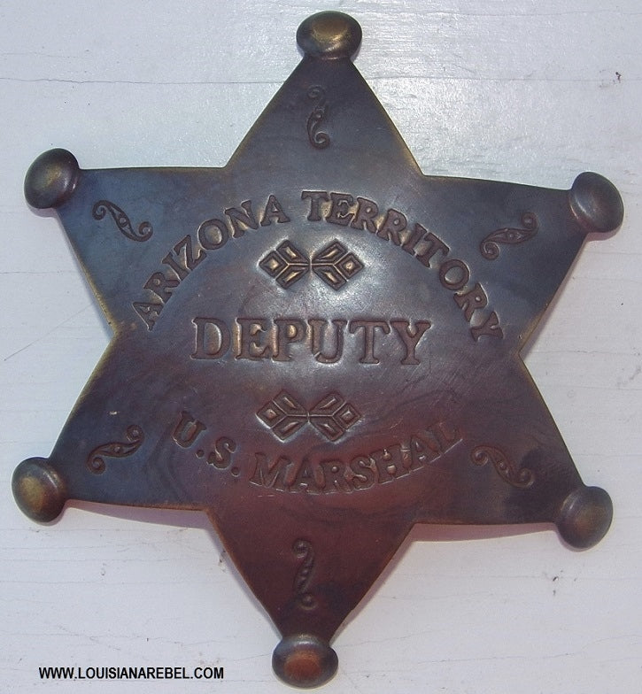 ARIZONA TERRITORY DEPUTY BADGE - BRASS REPRODUCTION