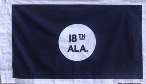 3' X 5' COTTON 18TH ALABAMA CONFEDERATE FLAG WITH TIES & SEWN DETAILS