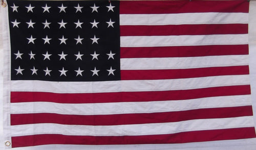 SEWN COTTON 33 STAR USA HISTORICAL FLAG