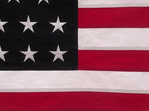 COTTON 34 STAR USA HISTORICAL FLAG - SEWN AND EMBROIDERED