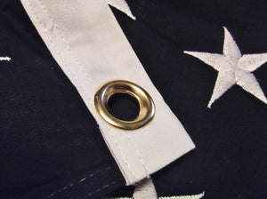 COTTON 34 STAR USA HISTORICAL FLAG - SEWN AND EMBROIDERED