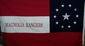 HEAVY COTTON 3 X 5 TEXAS MAGNOLIA RANGERS FLAG - CSA - CIVIL WAR