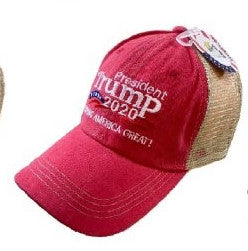 RED MESH BACK PRESIDENT TRUMP 2020 CAP