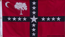 SEWN & EMBROIDERED COTTON SOUTH CAROLINA SOVEREIGNTY FLAG