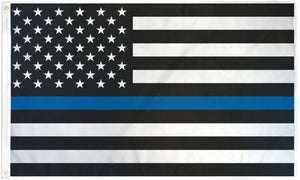 BLUE LINE USA AMERICAN FLAG - POLICE SUPPORT
