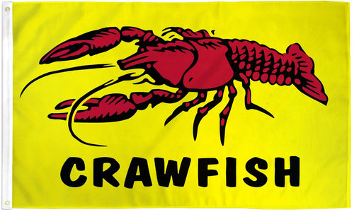 CRAWFISH (HORIZONTAL) FLAG - 3X5FT POLYESTER FLAG