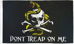 DON'T TREAD ON ME PIRATE FLAG - 3X5FT POLYESTER