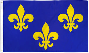 BLUE & GOLD FLEUR DE LIS BLUE 3 FLAG - 3X5FT POLYESTER