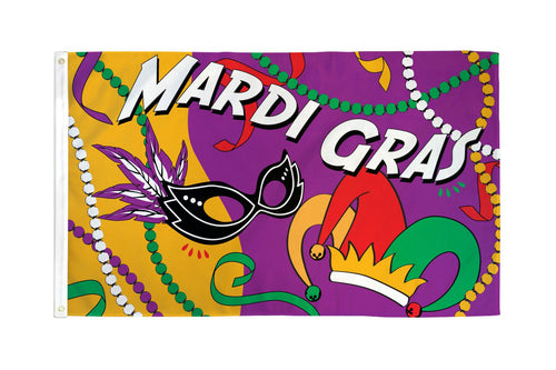 MARDI GRAS PARTY FLAG