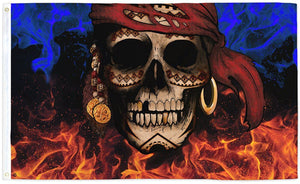 PIRATE SKULL FLAG - PIECES OF EIGHT
