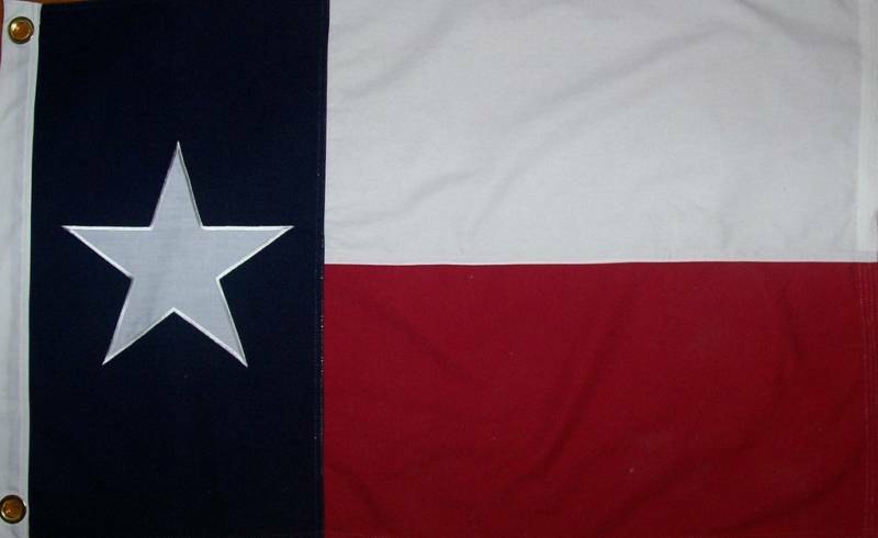 HEAVY COTTON TEXAS STATE FLAG - SEWN LONE STAR - MANY SIZES